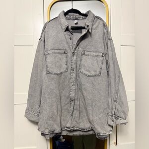 H&M light Grey Denim shirt